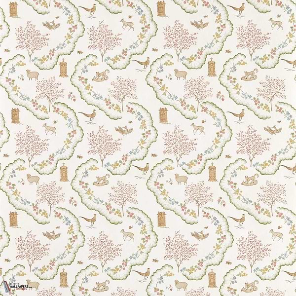 Wildflower meadow behang-Sanderson-Pearl-Rol-Selected Wallpapers-Interiors