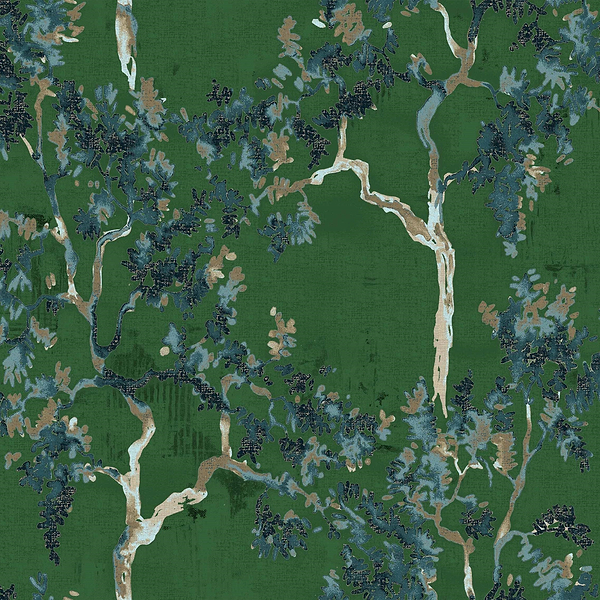 Willow Poem-Coordonne-behang-tapete-wallpaper-Emerald-Non Woven-Selected-Wallpapers-Interiors