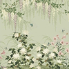 Wisteria Bloom behang-1838 wallcoverings-Pistachio-Set-Selected Wallpapers-Interiors
