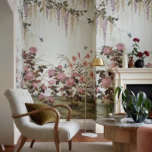 Wisteria Bloom behang-1838 wallcoverings-Selected Wallpapers-Interiors