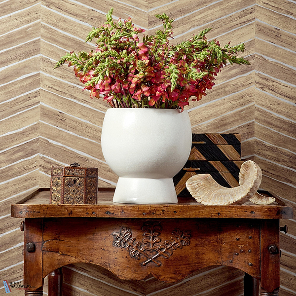Wood Herringbone-Thibaut-Selected-Wallpapers-Interiors