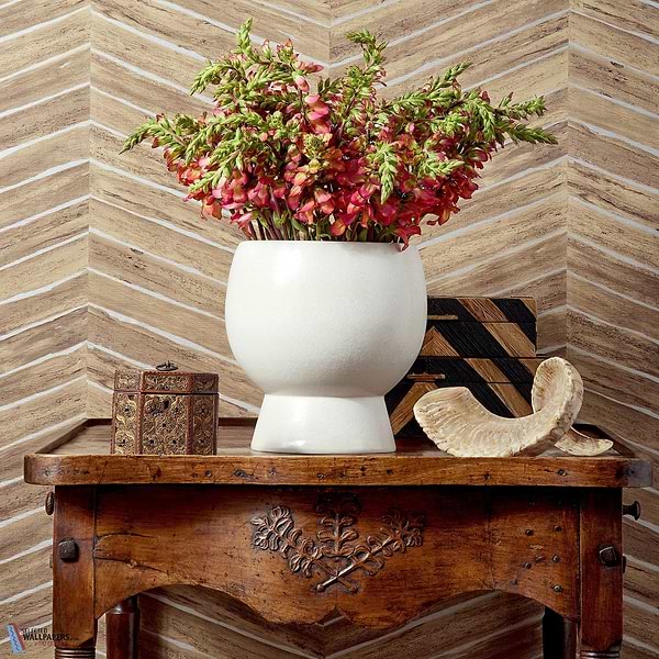Wood Herringbone-Thibaut-Selected-Wallpapers-Interiors