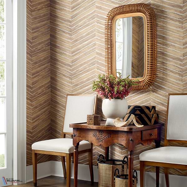 Wood Herringbone-Thibaut-Selected-Wallpapers-Interiors