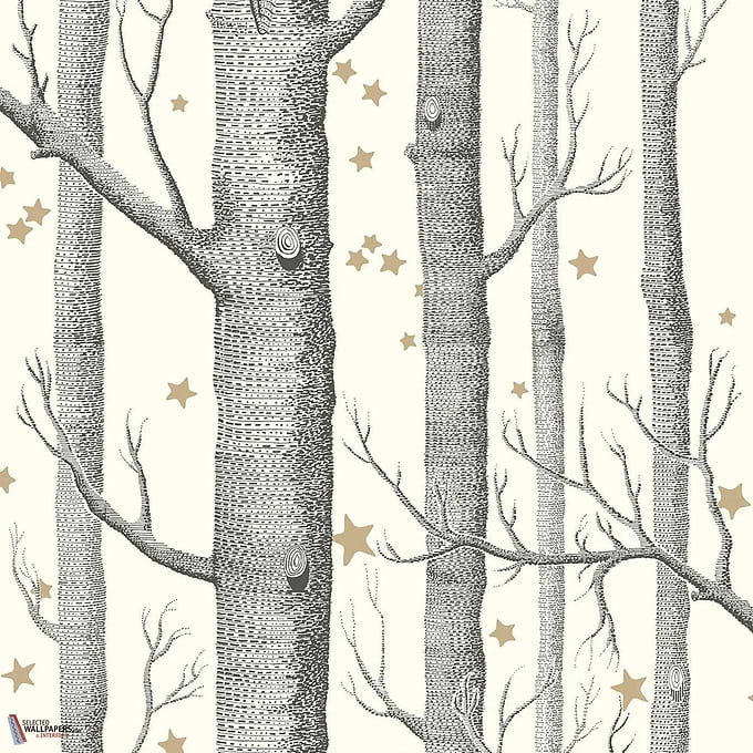Woods & Stars behang-Cole & Son-Black & White-Rol-Selected Wallpapers-Interiors