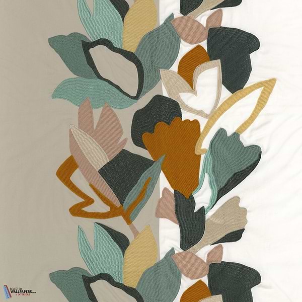 Xalapa Stof-Casamance-Beige Ambre-Meter (M1)-Selected-Wallpapers-Interiors