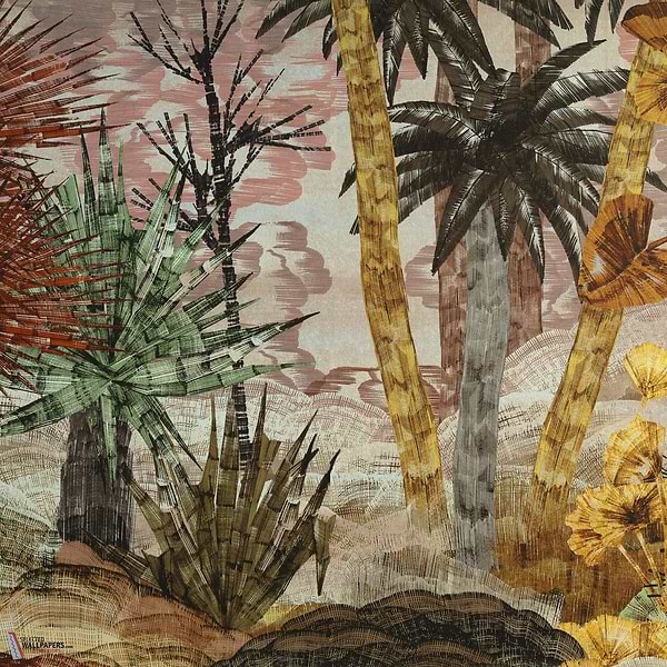 Yasuni behang-Arte-Rhubarb Flora-Set-Selected Wallpapers-Interiors