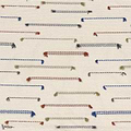 Yei stof-Casamance-Blue terracotta-Meter (M1)-Selected Wallpapers-Interiors