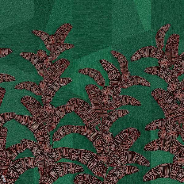 Yucatan behang-Masureel-wallpaper-tapete-Viridis-Paneel A-Selected-Wallpapers-Interiors