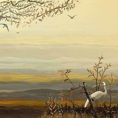 Yugure-Coordonne-wallpaper-Chai-Non Woven-Selected-Wallpapers-Interiors