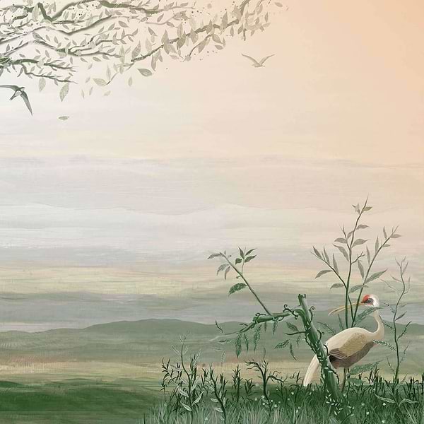 Yugure-Coordonne-wallpaper-Aloe-Non Woven-Selected-Wallpapers-Interiors