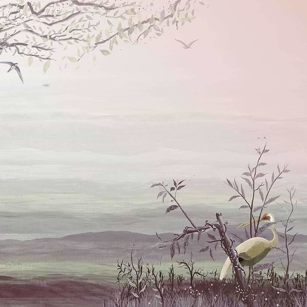 Yugure-Coordonne-wallpaper-Rose-Non Woven-Selected-Wallpapers-Interiors