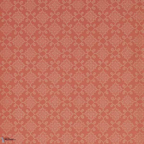 Floral Tracery behang-Zoffany-Deep salmon-Rol-Selected Wallpapers-Interiors