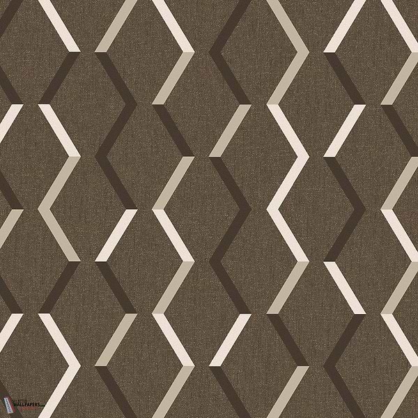 Zigzag behang-Masureel-Tobacco-Rol-Selected Wallpapers-Interiors