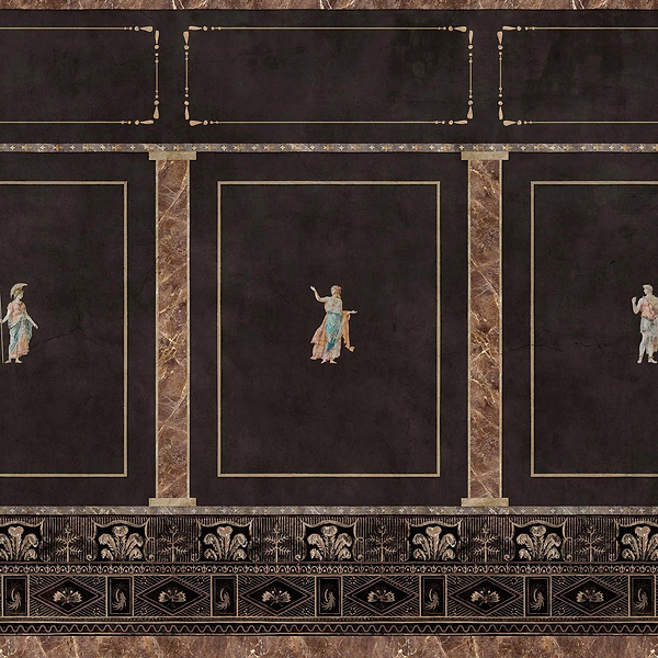 Arianna behang-Coordonne-Coal-Non Woven-Sample-Selected Wallpapers-Interiors