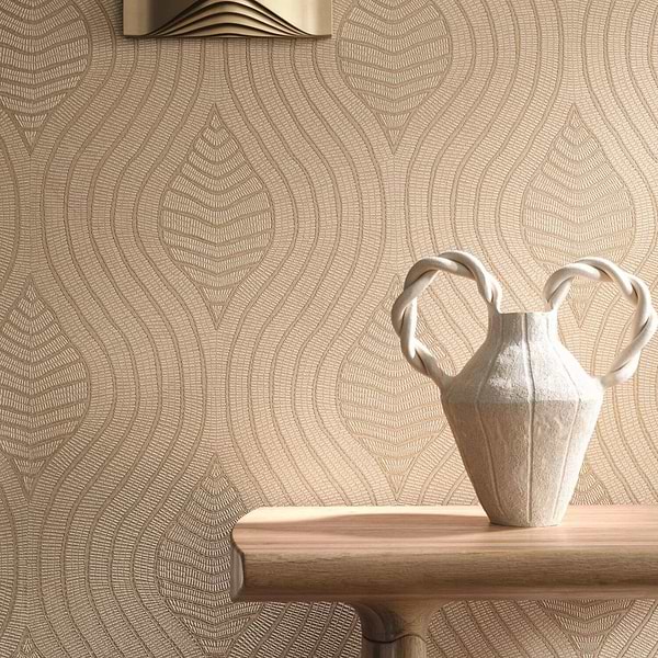 Brodelia behang-Casamance-Selected Wallpapers-Interiors
