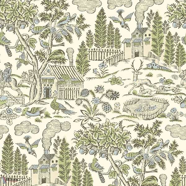 Home park behang-GP&J Baker-Soft green/blue-Rol-Selected Wallpapers-Interiors