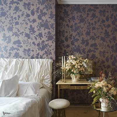 Absence Of Roses Moire behang van Cole & Son