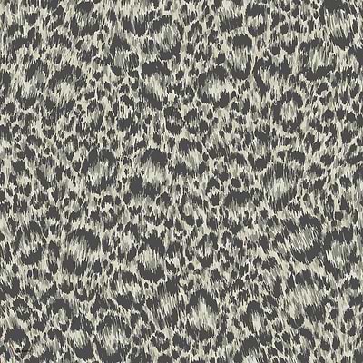 Hand-Painted Leopard behang in Grey & Metallic Silver van Cole & Son