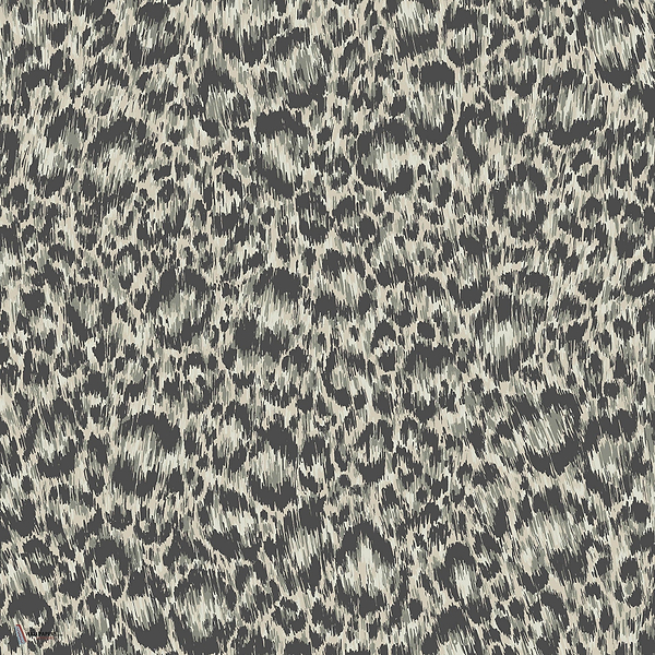 Hand-Painted Leopard behang in Grey & Metallic Silver van Cole & Son