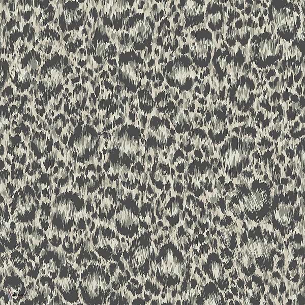 Hand-Painted Leopard behang in Grey & Metallic Silver van Cole & Son