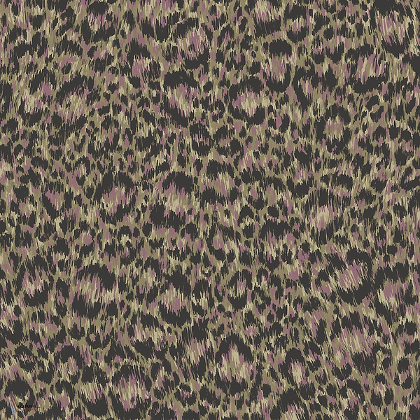 Hand-Painted Leopard behang in Moss & Mauve van Cole & Son