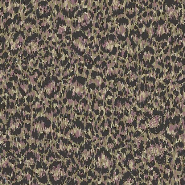 Hand-Painted Leopard behang in Moss & Mauve van Cole & Son