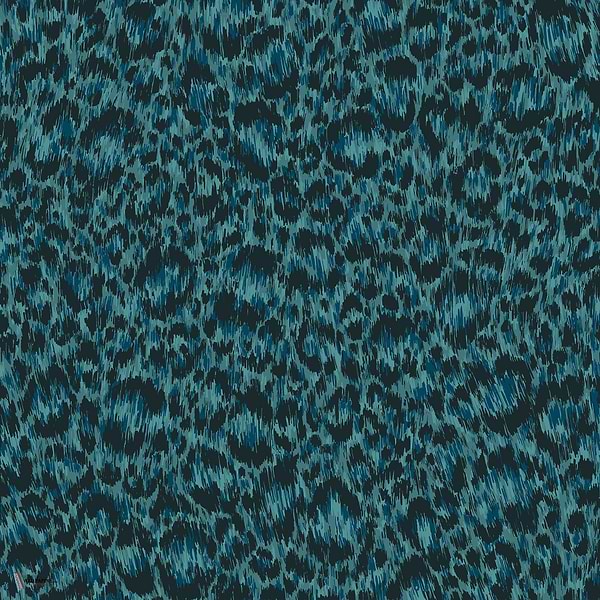 Hand-Painted Leopard behang in Petrol & Teal van Cole & Son