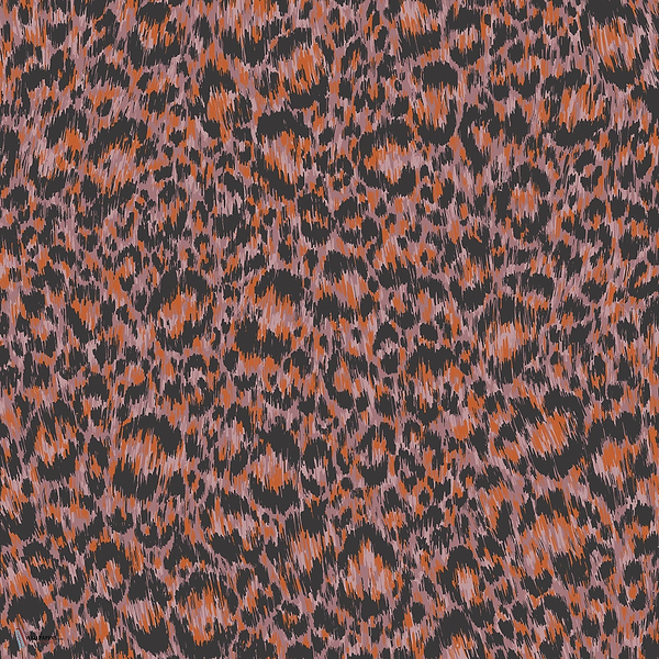 Hand-Painted Leopard behang in Rose & Tangerine van Cole & Son