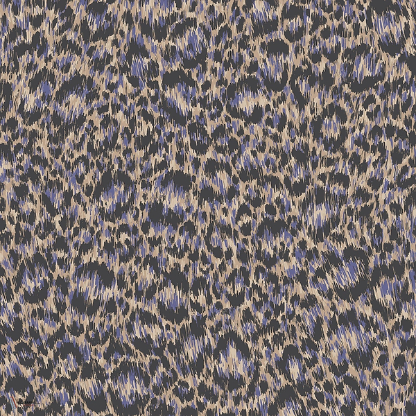 Hand-Painted Leopard behang in Sand & Violet van Cole & Son
