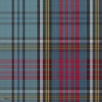 Macandreas Tartan behang in Petrol & Rouge van Cole & Son