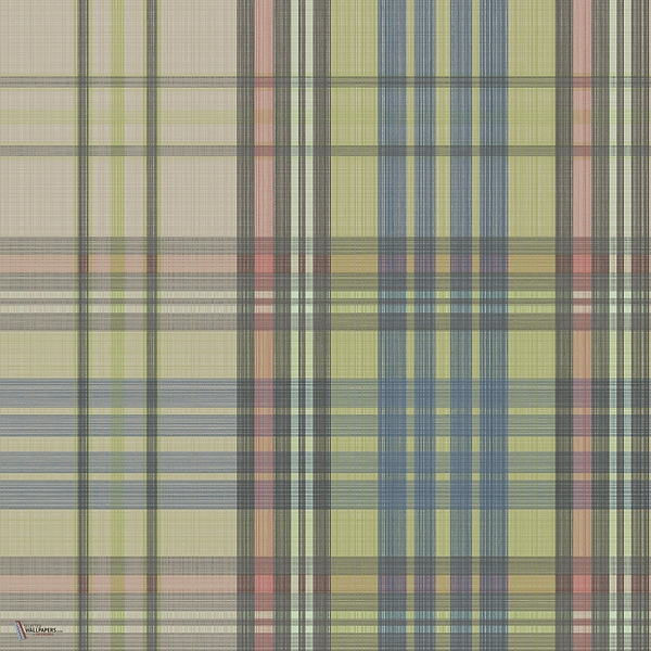 Macandreas Tartan behang in Pistachio & Stone van Cole & Son