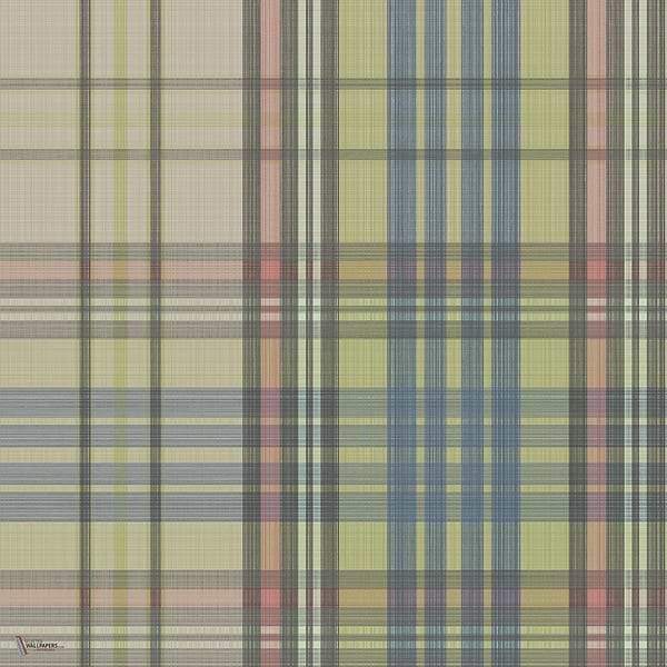 Macandreas Tartan behang in Pistachio & Stone van Cole & Son