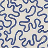 Rainforest Squiggle wallpaper in Navy & Cerulean on Stone by Cole & Son