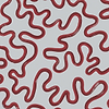 Rainforest Squiggle wallpaper in Rouge & Burgundy on Soft Blue by Cole & Son