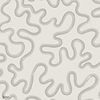 Rainforest Squiggle wallpaper in Soft Grey & Dove on Chalk by Cole & Son