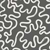 Rainforest Squiggle wallpaper in White & Grey on Charcoal by Cole & Son