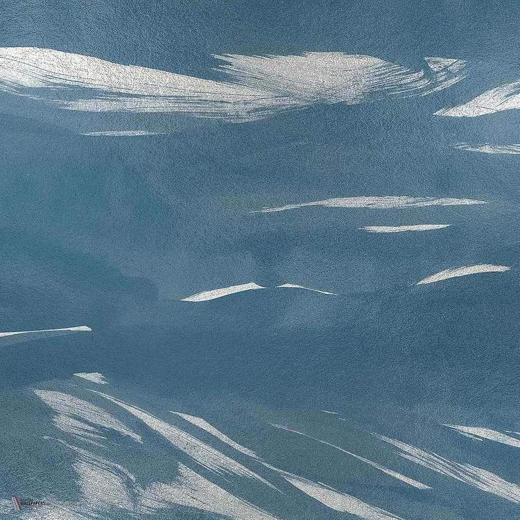 Marine XRay Metallics wallpaper in Silver by Coordonne