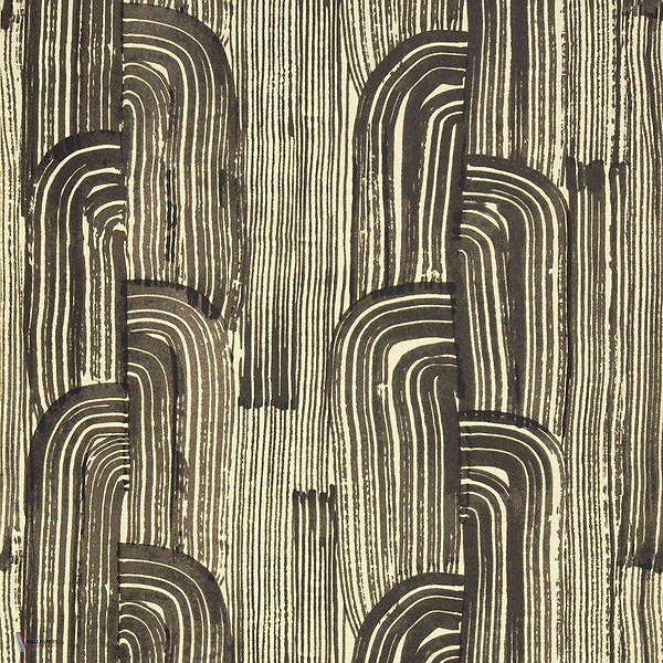Crescent wallpaper in Ebony/Cream van Kelly Wearstler