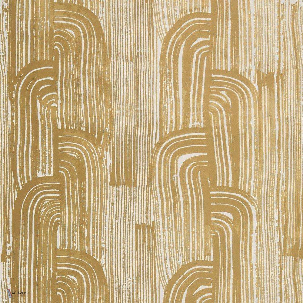 Crescent wallpaper in Gold/Ivory van Kelly Wearstler