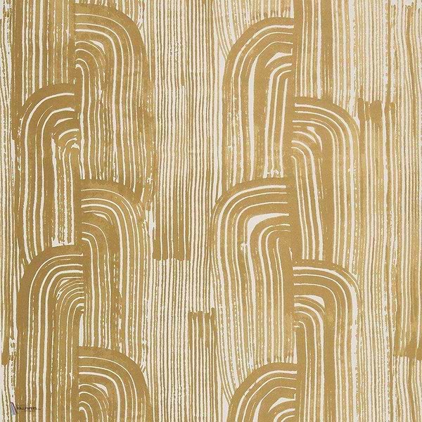Crescent wallpaper in Gold/Ivory van Kelly Wearstler