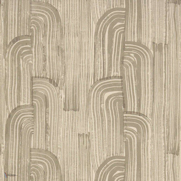 Crescent wallpaper in Taupe/Putty van Kelly Wearstler