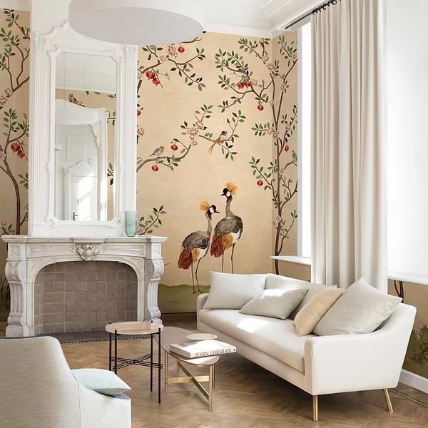 Crowned Crane behang-Behang-Coordonne-Selected Wallpapers & Interiors