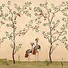 Crowned Crane behang-Behang-Coordonne-Nacre-Non Woven-M2-Selected Wallpapers & Interiors