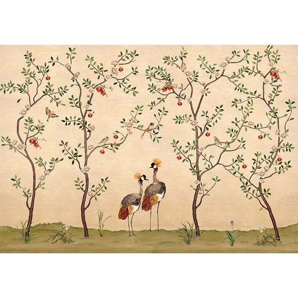 Crowned Crane behang-Behang-Coordonne-Selected Wallpapers & Interiors