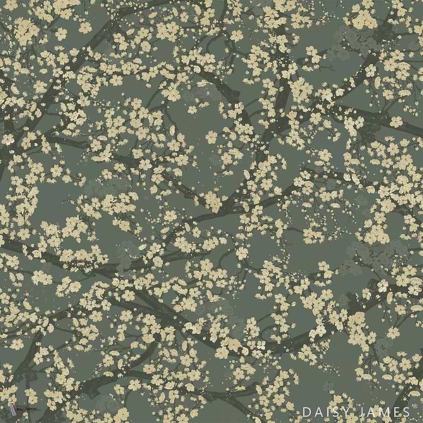 The Hana wallpaper in Grey by Daisy James
