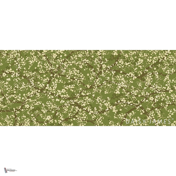 The Hana wallpaper in Limegreen by Daisy James