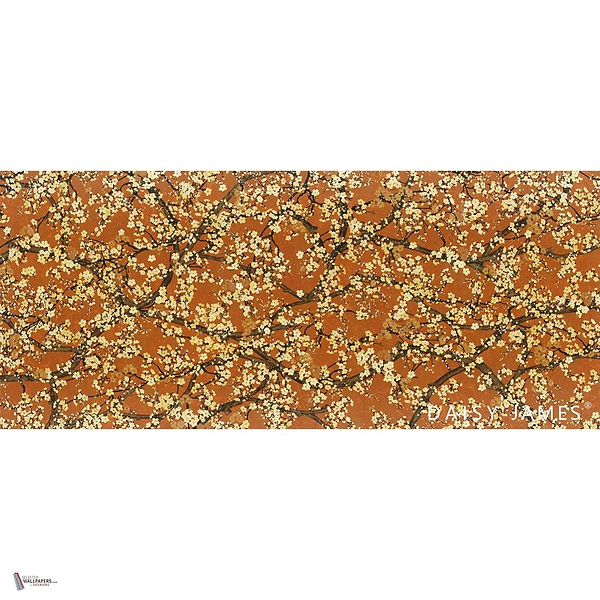 The Hana wallpaper in Orange by Daisy James