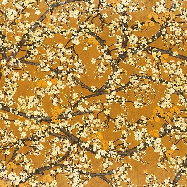 The Hana wallpaper in Yellow by Daisy James