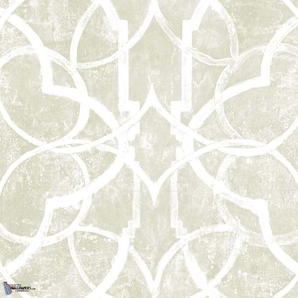 Gothic behang in Vanilla Custard van Texam
