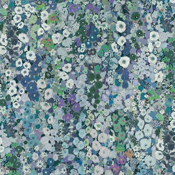 Hollyhocks behang-House of Hackney-Dew-200 cm-Rol-Selected Wallpapers-Interiors